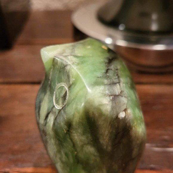 Primitive Inuit Early R Labbe Owl-signed Soapstone Carving Vintage - Picture 5 of 9